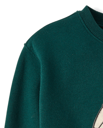 Boys Embellished Premium Fleece Sweatshirt - BALT GREEN