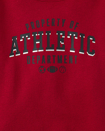 Boys Embellished Premium Fleece Sweatshirt - RED OCHRE