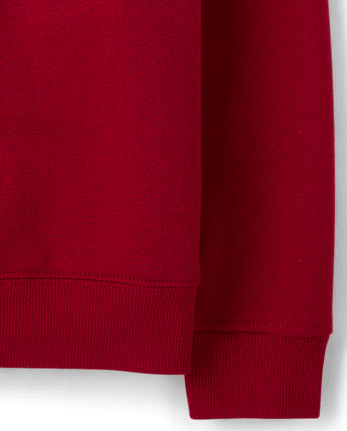 Boys Embellished Premium Fleece Sweatshirt - RED OCHRE