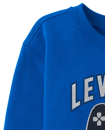 Boys Embellished Premium Fleece Sweatshirt - QUENCH BLUE