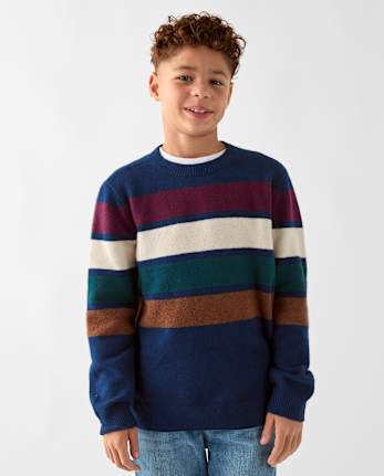 Boys Colorblock Stripe Sweater - TIDAL