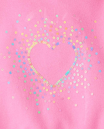 Girls Sequin Icon Premium Fleece Oversized Hoodie - PERFECTLY PINK