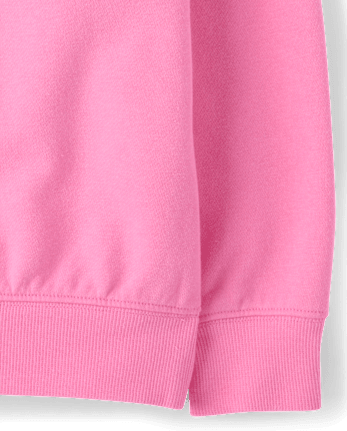 Girls Sequin Icon Premium Fleece Oversized Hoodie - PERFECTLY PINK