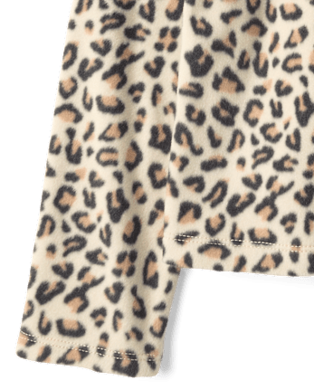 Girls Print Microfleece Half Zip Pullover - HAY STACK