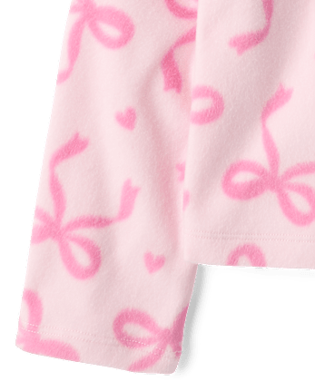 Girls Print Microfleece Half Zip Pullover