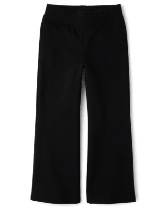 Girls Premium Fleece Bootcut Sweatpants - BLACK