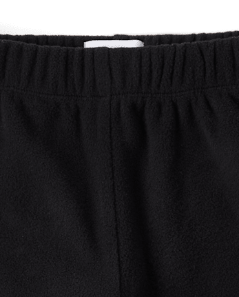 Girls Microfleece Wide Leg Sweatpants - BLACK