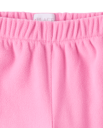 Girls Microfleece Wide Leg Sweatpants - PERFECTLY PINK