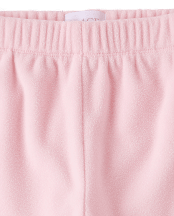 Girls Microfleece Wide Leg Sweatpants - ROSE MIST