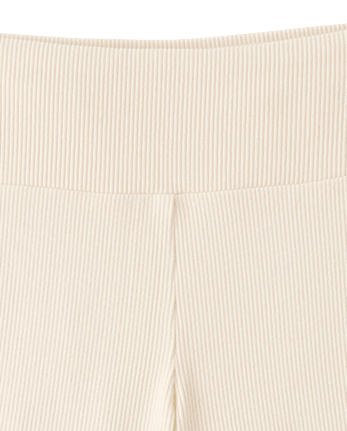 Girls Sueded Rib Flare Leggings - CLOUD BANK