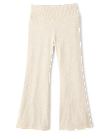 Girls Sueded Rib Flare Leggings - CLOUD BANK