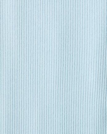Girls Sueded Rib Flare Leggings - BLUE AIR