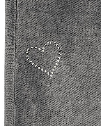 Girls Kuromi™ Rhinestone 90s Straight Jeans - LIGHT GREY WASH