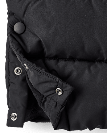 Girls Microfleece Lined Hooded Long Puffer Jacket