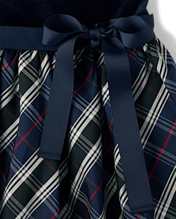 Girls Plaid Bubble Dress - TIDAL