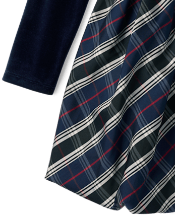 Girls Plaid Bubble Dress - TIDAL