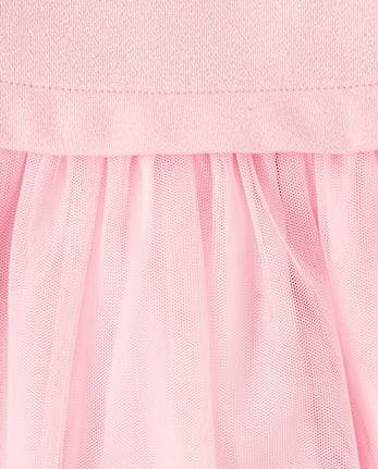 Girls Embellished Sweatshirt Dress - ROSE MIST