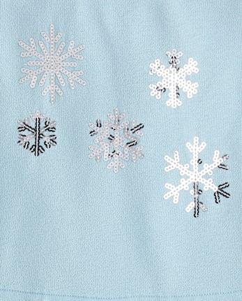 Girls Embellished Sweatshirt Dress - BLUE AIR