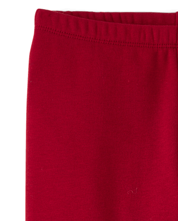 Girls Winter Warm Leggings - RED OCHRE