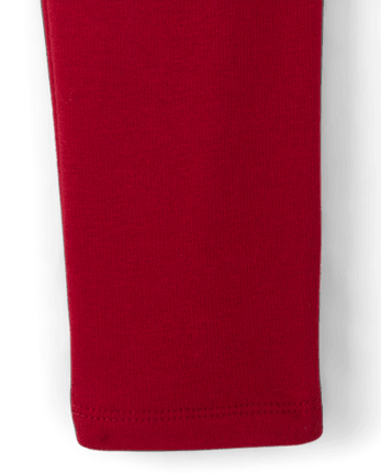 Girls Winter Warm Leggings - RED OCHRE