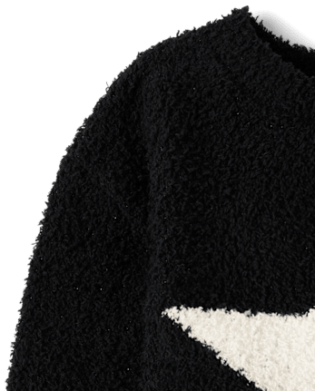 Girls Embellished Sweater - BLACK