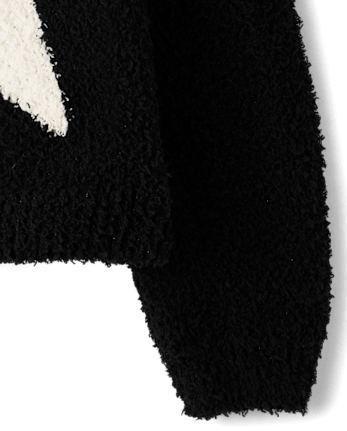 Girls Embellished Sweater - BLACK