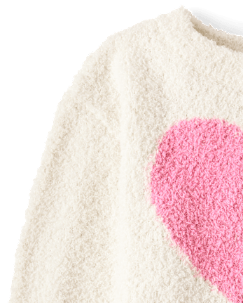 Girls Embellished Sweater - FAIR IVORY