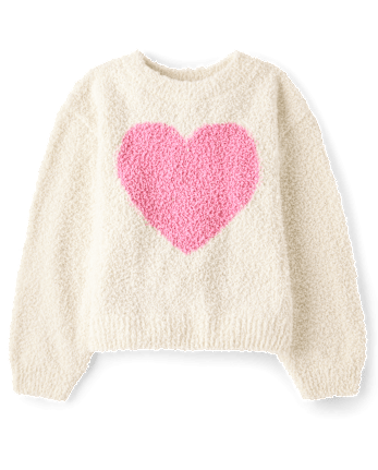 Girls Embellished Sweater - FAIR IVORY