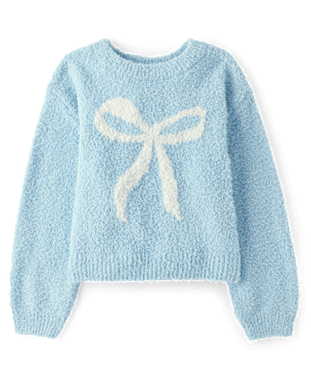 Girls Embellished Sweater - BLUE AIR