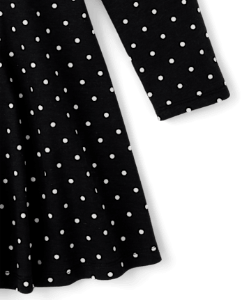 Girls Print Everyday Dress - BLACK