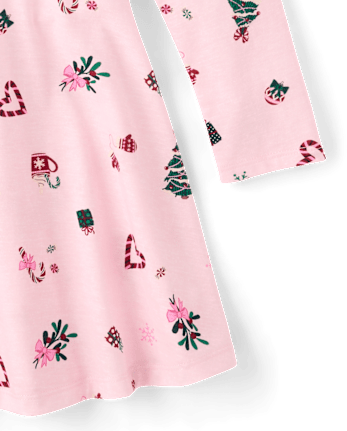 Girls Print Everyday Dress - ROSE MIST