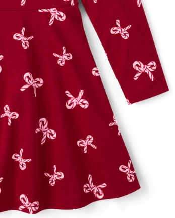 Girls Print Everyday Dress - RED OCHRE