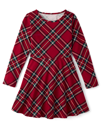 Girls Print Everyday Dress - RED