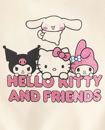 Girls Hello Kitty® Embellished Premium Fleece Sweatshirt - FAIR IVORY