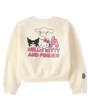\Sweat-shirt en polaire premium orné Hello Kitty® pour filles\ - FAIR IVORY