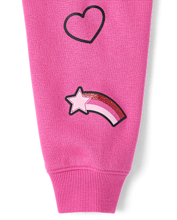Girls Hello KittyÂ® Embellished Premium Fleece Sweatshirt - SUGARCANDY