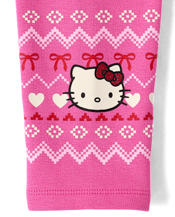 Girls Hello Kitty® Fairisle Winter Warm Leggings - SUGARCANDY