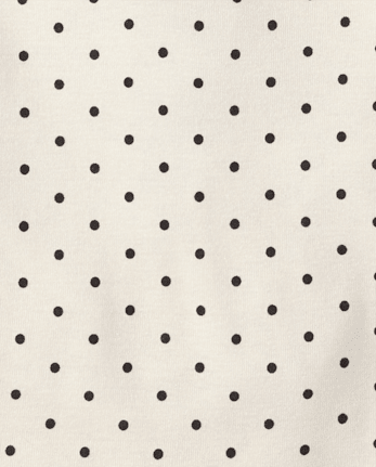 Girls Print Ribbed Henley Top - FAIR IVORY