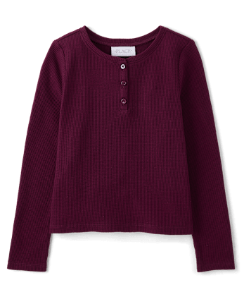 Girls Thermal Henley Top - CRAISIN
