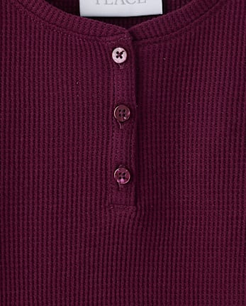 Girls Thermal Henley Top - CRAISIN