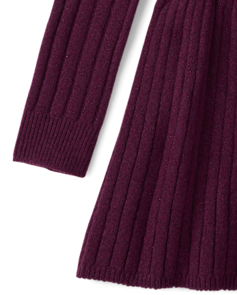 Girls Shimmer Ribbed Sweater Dress - CRAISIN