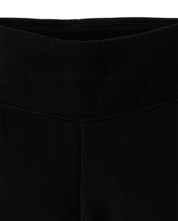 Girls Winter Warm Wide Leg Leggings - BLACK