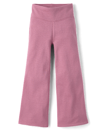 Girls Winter Warm Wide Leg Leggings - PURPLE THISTLE