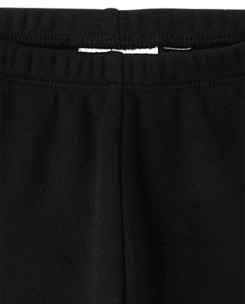 Leggings d'hiver chauds pour filles avec strass et cœur - BLACK
