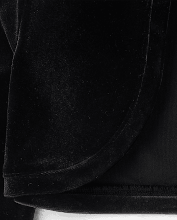Girls Velour Shrug - BLACK