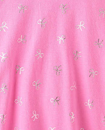 Girls Foil Print Everyday Dress - PERFECTLY PINK