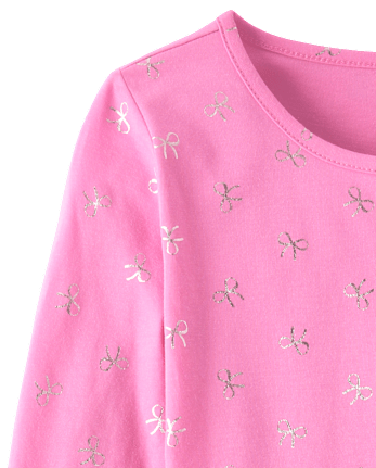 Girls Foil Print Everyday Dress - PERFECTLY PINK