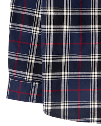 Baby And Toddler Boys Plaid Poplin Button Up Shirt - TIDAL