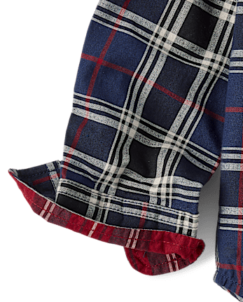 \Chemise boutonnée en popeline à carreaux pour bébés et petits garçons\ - TIDAL