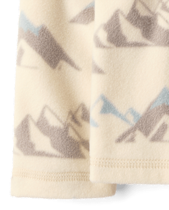 Toddler Boys Print Microfleece Quarter Zip Pullover - HAY STACK